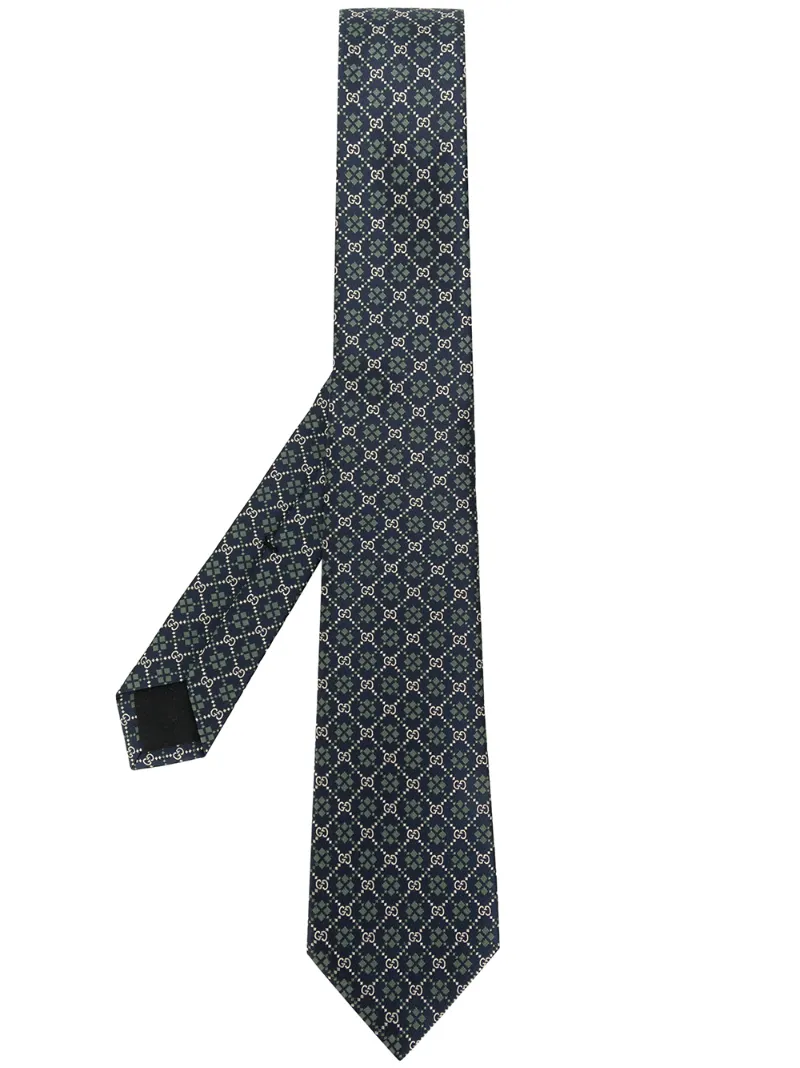 Gucci галстук в ромбы GG